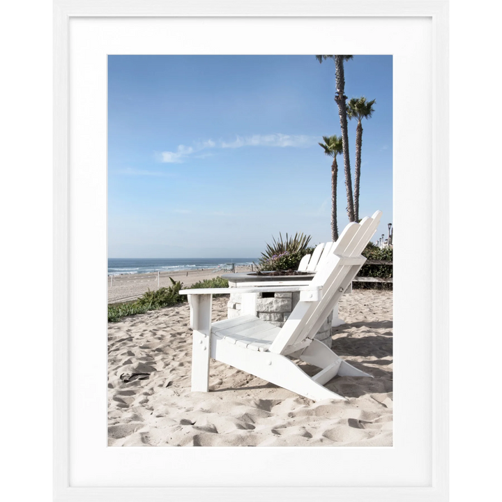Poster Kalifornien ’Deckchair’ K179 - Weiss 1.5cm