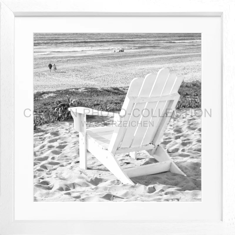Poster Kalifornien ’Deckchair’ K180Q - Weiss 3cm