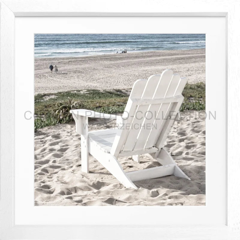 Poster Kalifornien ’Deckchair’ K180Q - Weiss 3cm