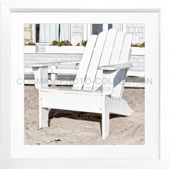 Poster Kalifornien ’Deckchair’ K182Q - Weiss 3cm