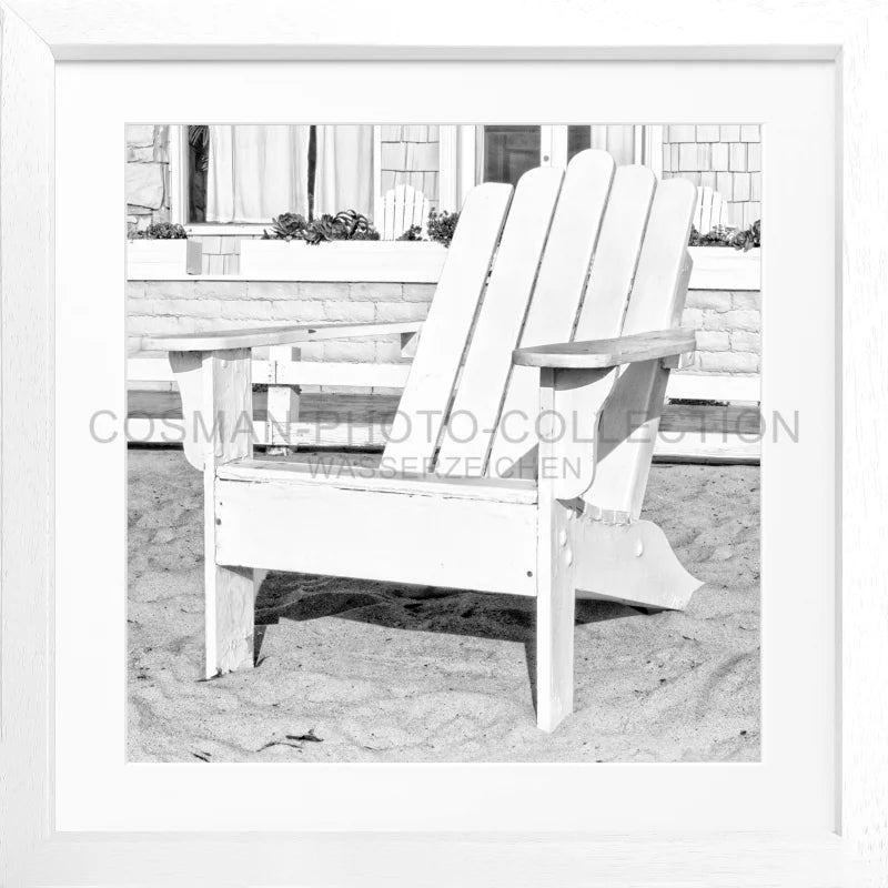 Poster Kalifornien ’Deckchair’ K182Q - Weiss 3cm