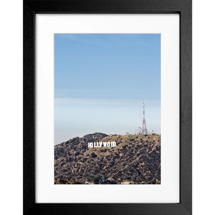 Poster Kalifornien Hollywood Hills HW14 - Schwarz 3cm