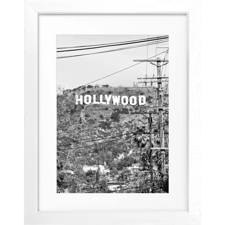 Poster Kalifornien Hollywood ’Sign’ HW11 - Weiss 3cm
