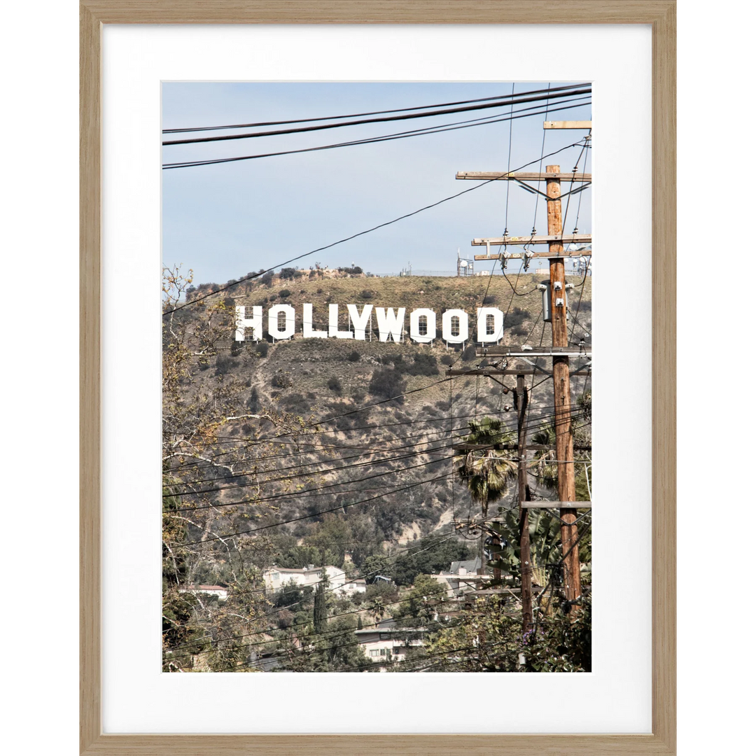 Poster Kalifornien Hollywood ’Sign’ HW11 - Eiche