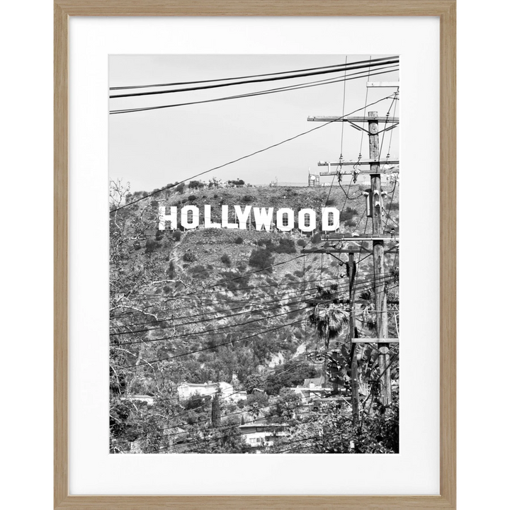 Poster Kalifornien Hollywood ’Sign’ HW11 - Eiche