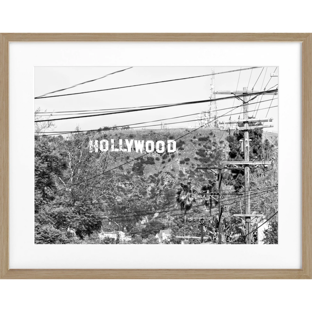 Poster Kalifornien Hollywood ’Sign’ HW12 - Eiche