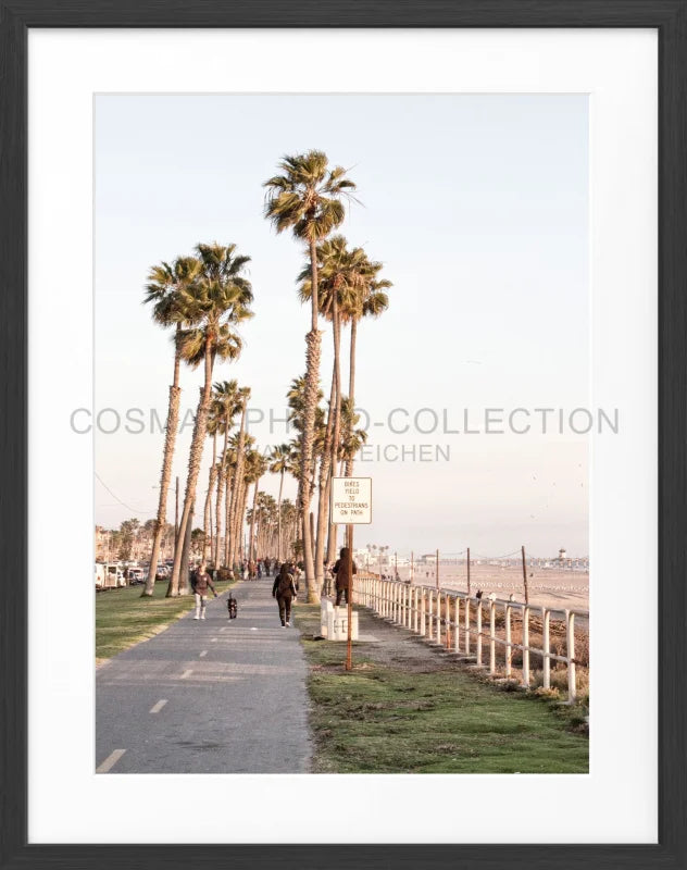 Poster Kalifornien ’Huntington Beach’ K152 - Schwarz