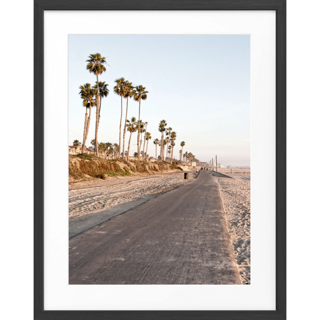 Poster Kalifornien ’Huntington Beach’ K153 - Schwarz