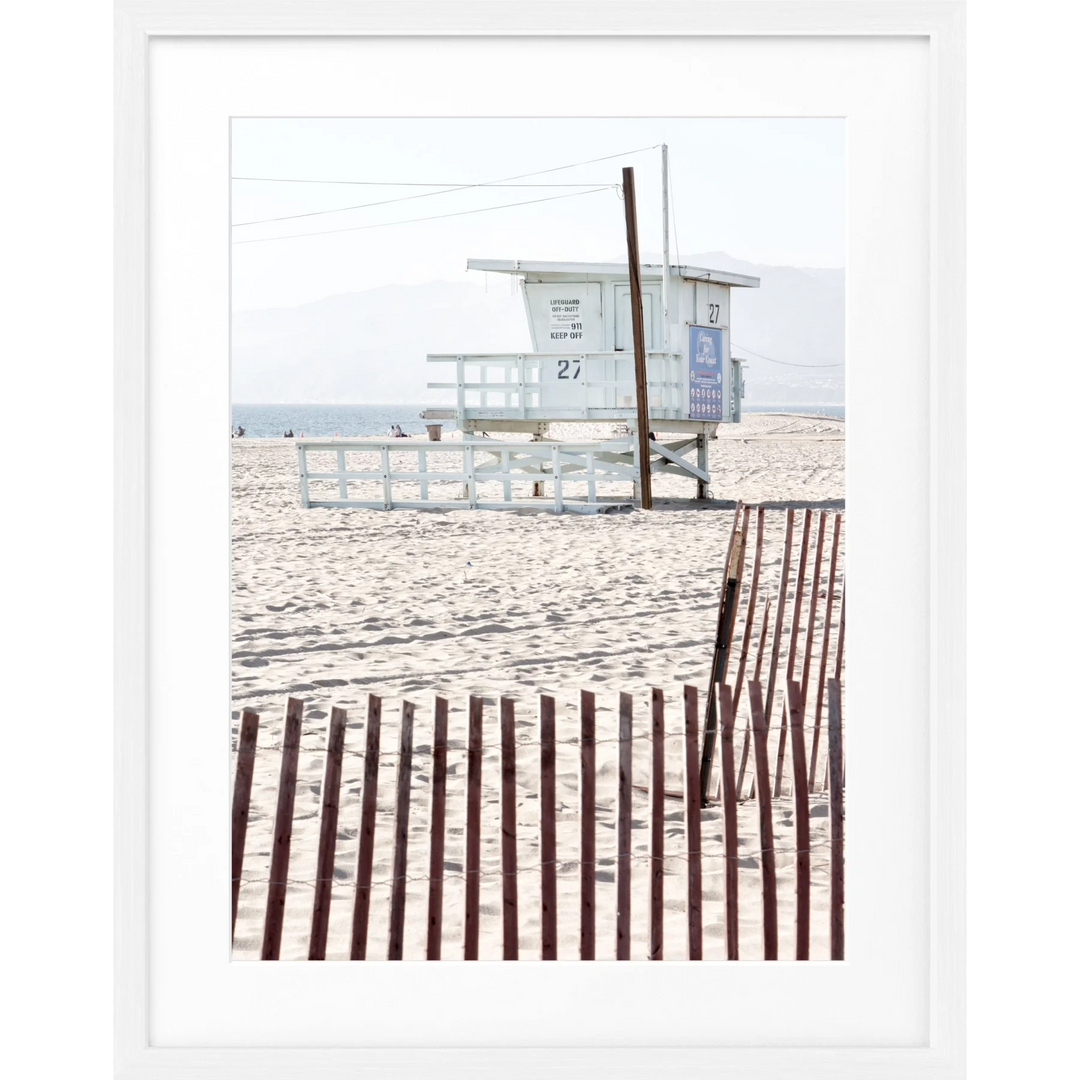 Poster Kalifornien ’Lifeguard’ K122 - Weiss 1.5cm