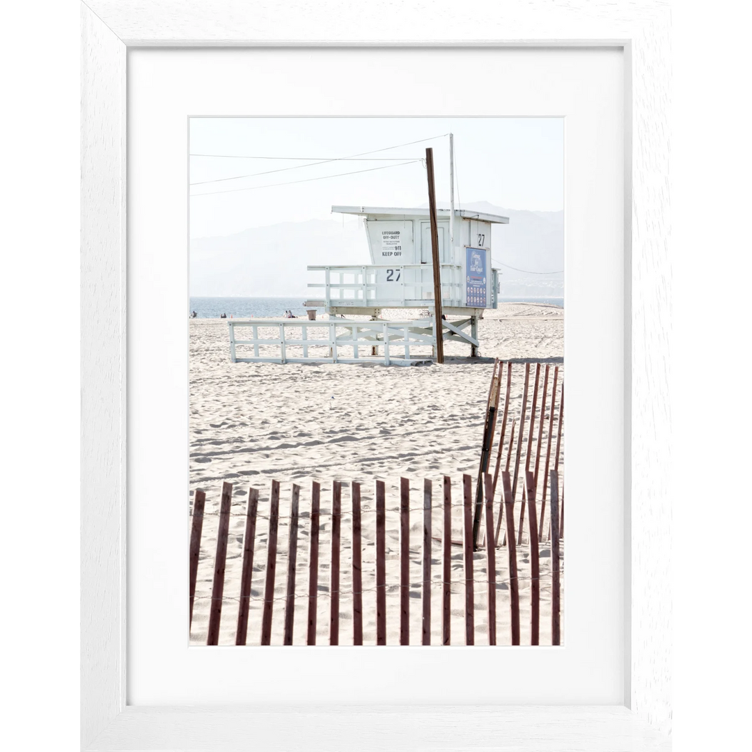 Poster Kalifornien ’Lifeguard’ K122 - Weiss 3cm
