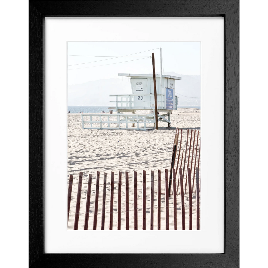 Poster Kalifornien ’Lifeguard’ K122 - Schwarz 3cm