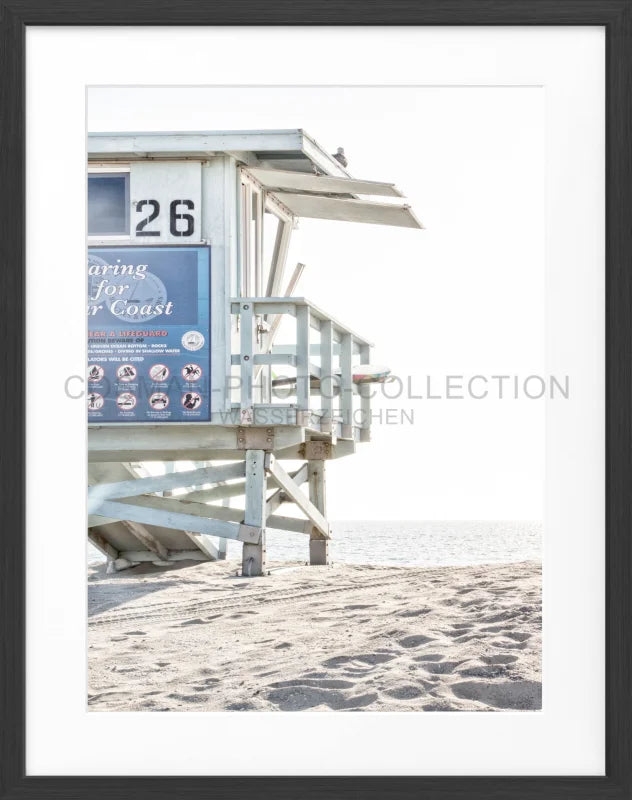 Poster Kalifornien ’Lifeguard’ K126 - Schwarz matt