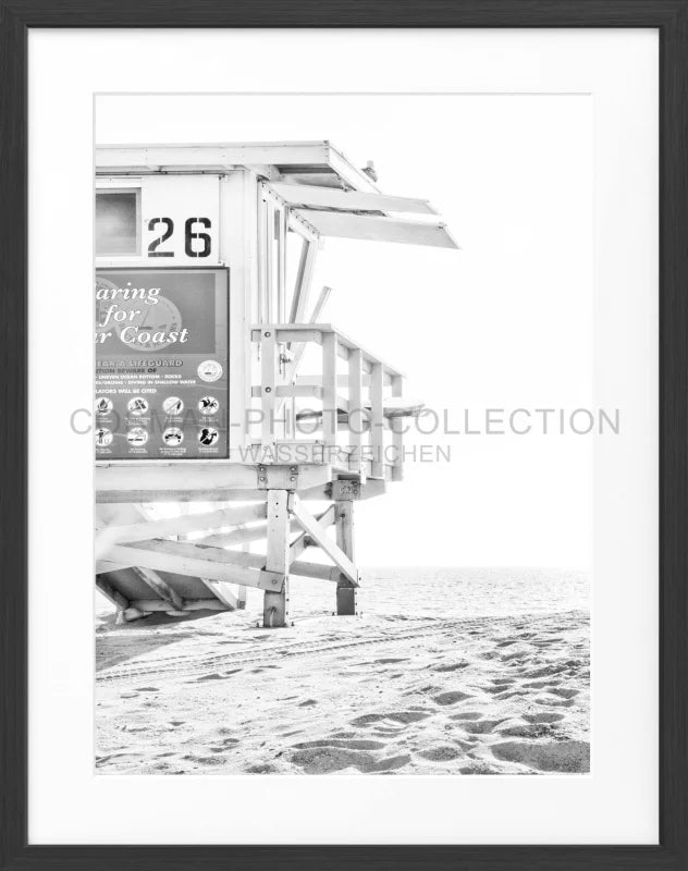 Poster Kalifornien ’Lifeguard’ K126 - Schwarz matt
