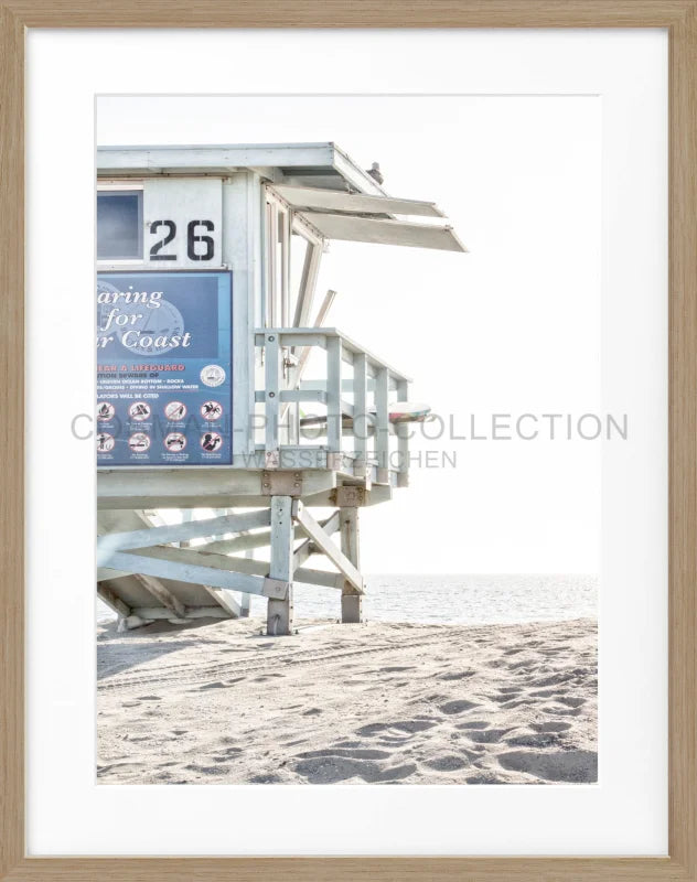 Poster Kalifornien ’Lifeguard’ K126 - Eiche Furnier