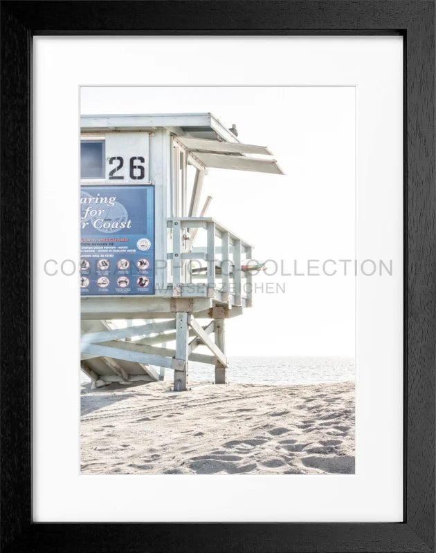 Poster Kalifornien ’Lifeguard’ K126 - Schwarz 3cm