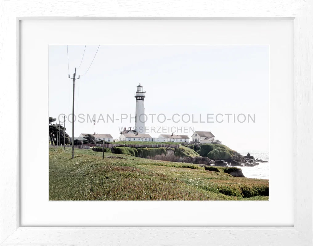 Poster Kalifornien ’Lighthouse’ L02 - Weiss 3cm