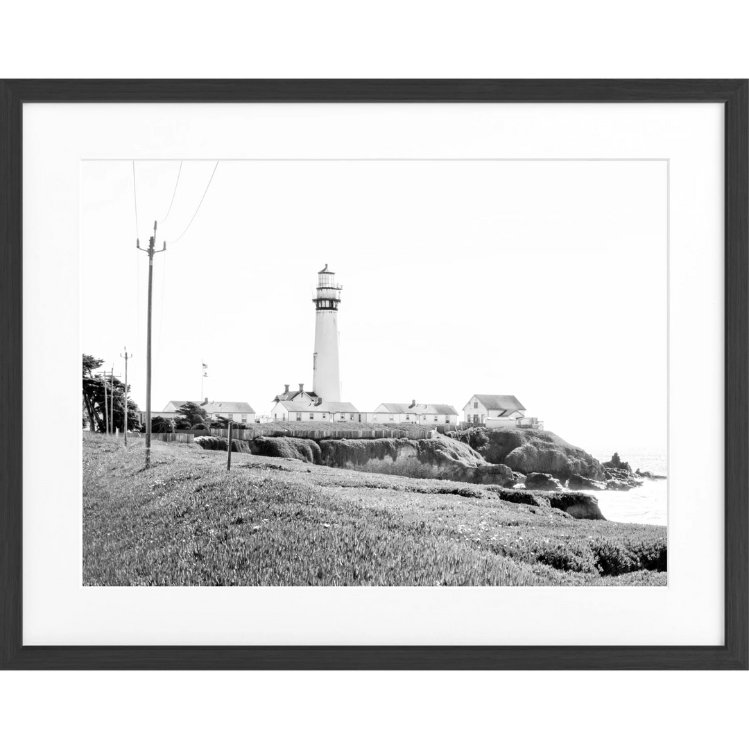 Poster Kalifornien ’Lighthouse’ L02 - Schwarz matt