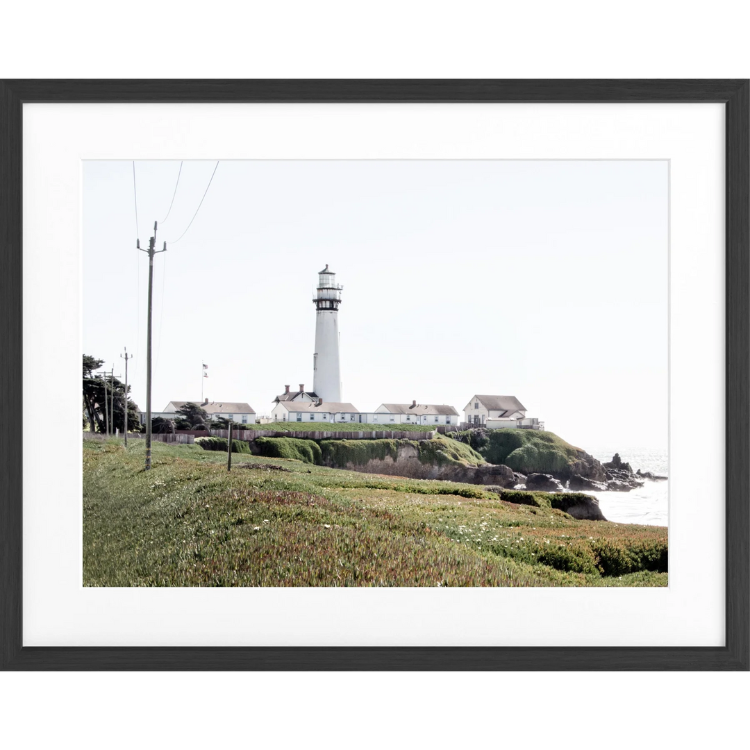 Poster Kalifornien ’Lighthouse’ L02 - Schwarz matt