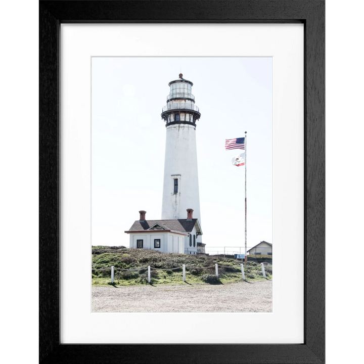 Poster Kalifornien ’Lighthouse’ L03 - Schwarz 3cm