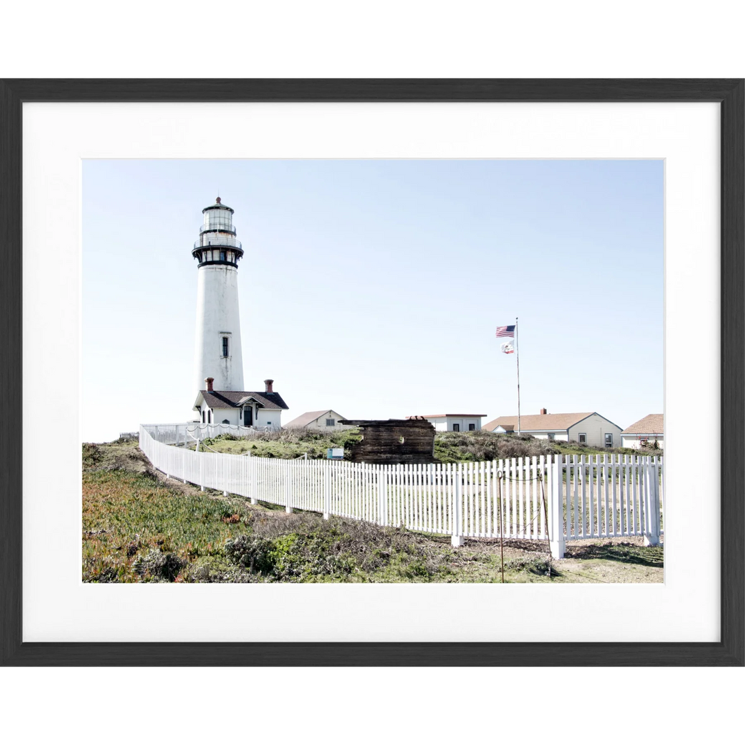 Poster Kalifornien ’Lighthouse’ L04 - Schwarz matt