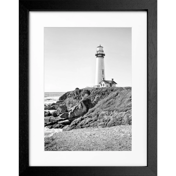 Poster Kalifornien ’Lighthouse’ L06 - Schwarz 3cm