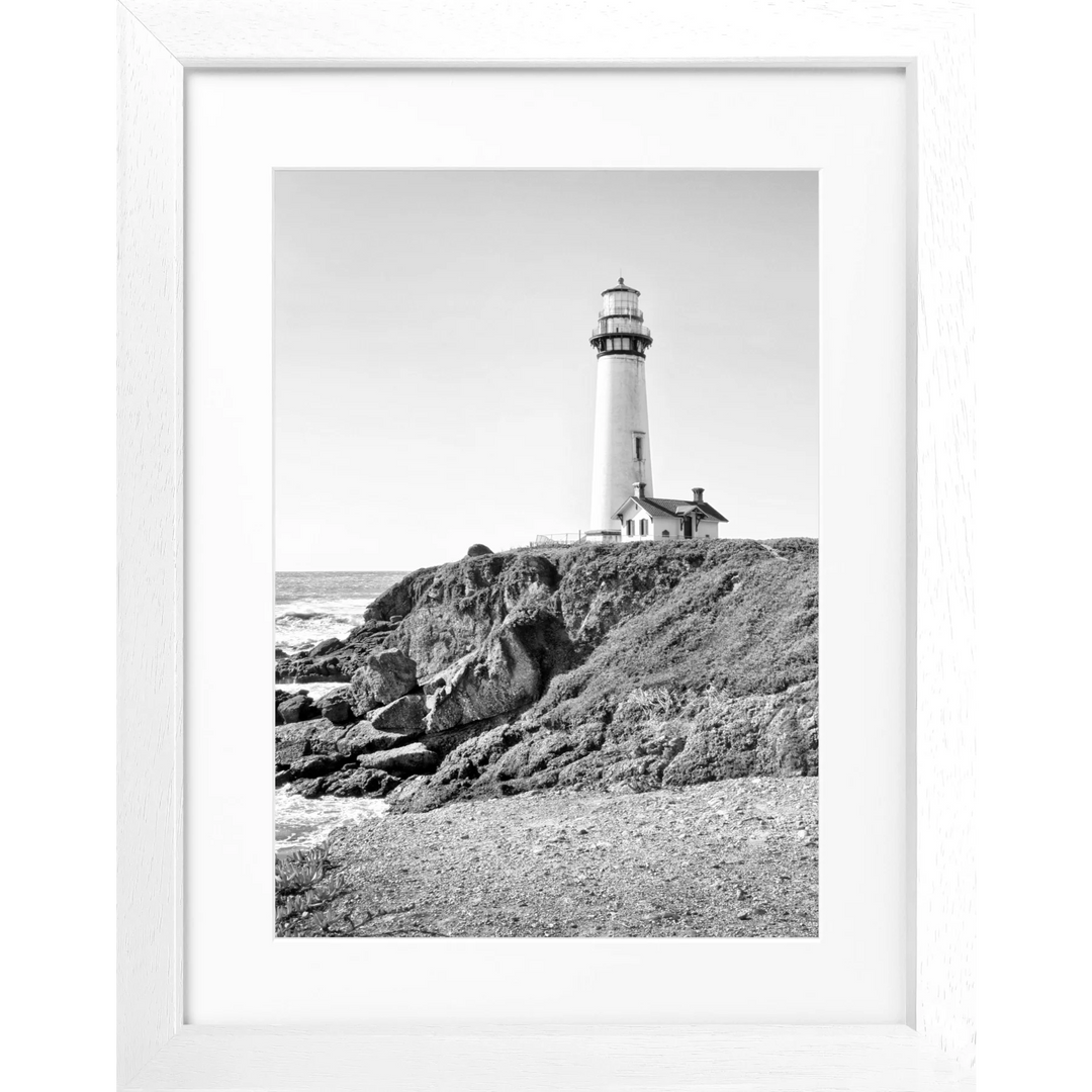 Poster Kalifornien ’Lighthouse’ L06 - Weiss 3cm
