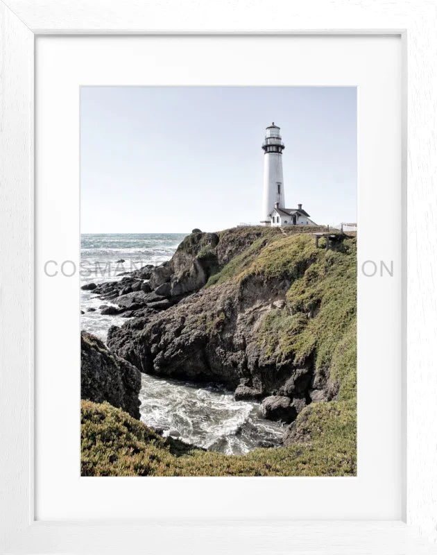 Poster Kalifornien ’Lighthouse’ L07 - Weiss 3cm