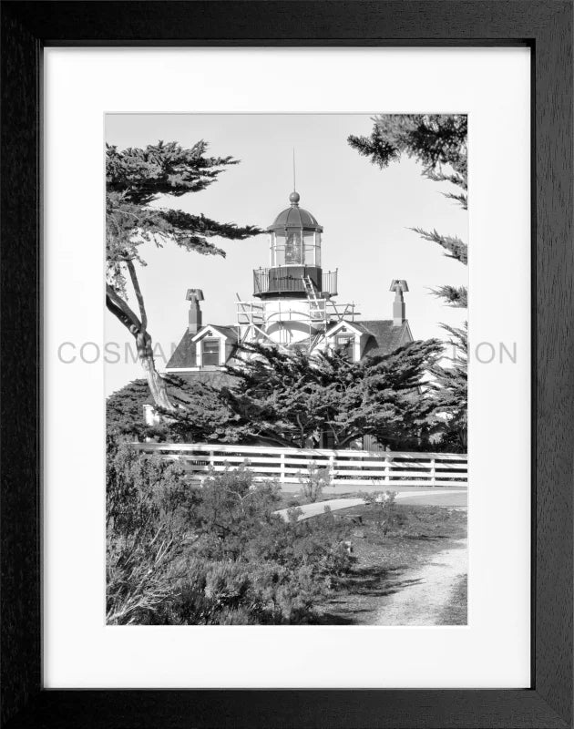 Poster Kalifornien ’Lighthouse’ L09 - Schwarz 3cm