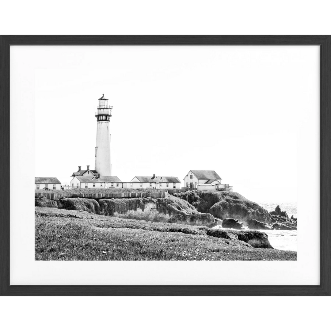Poster Kalifornien ’Lighthouse’ L10 - Schwarz matt