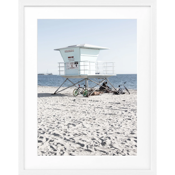 Poster Kalifornien Long Beach ’Lifeguard’ K140 - Weiss