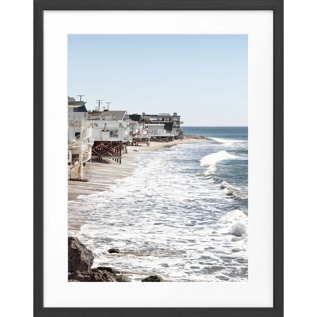 Poster Kalifornien Malibu ’Beach House’ K53 - Schwarz