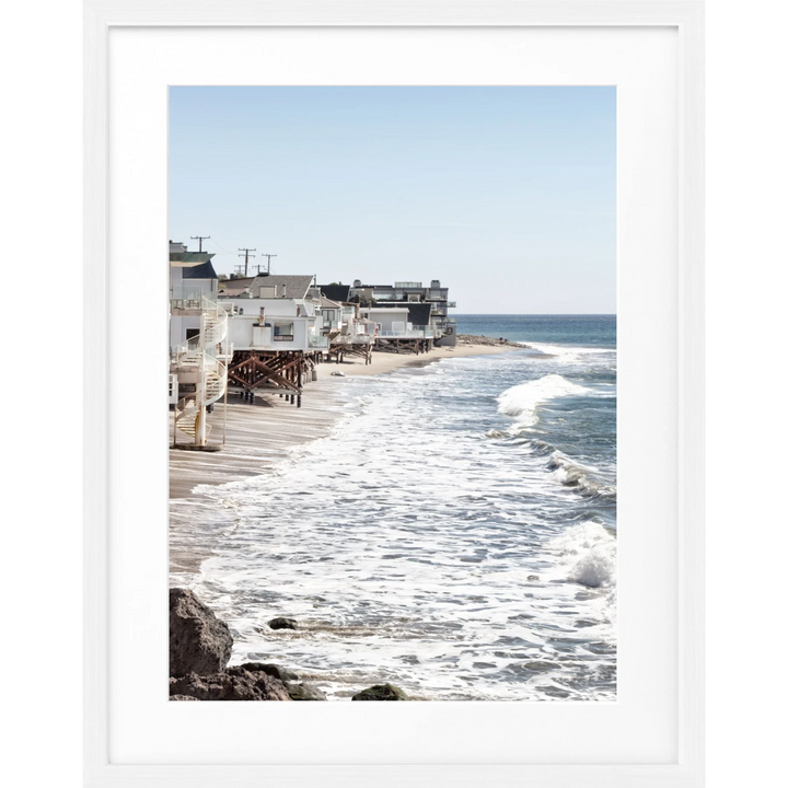 Poster Kalifornien Malibu ’Beach House’ K53 - Weiss