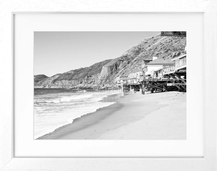 Poster Kalifornien Malibu ’Beach House’ K57 - Weiss 3cm