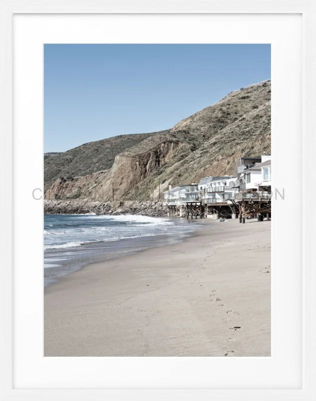 Poster Kalifornien Malibu ’Beach House’ K58 - Weiss