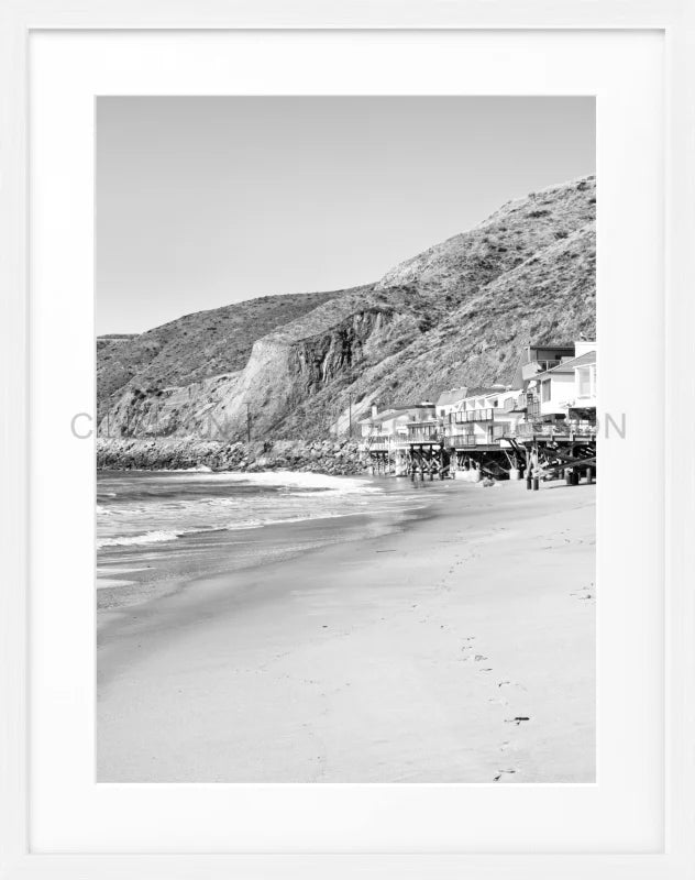 Poster Kalifornien Malibu ’Beach House’ K58 - Weiss
