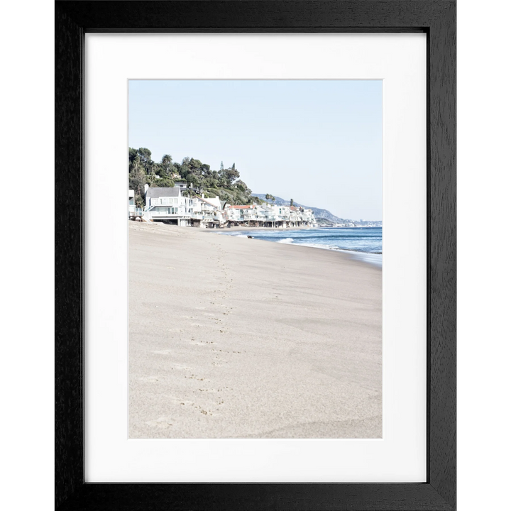Poster Kalifornien Malibu ’Beach House’ K79 - Schwarz