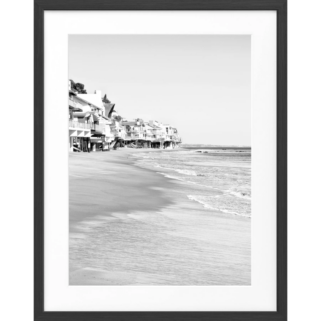 Poster Kalifornien Malibu ’Beach House’ K81 - Schwarz
