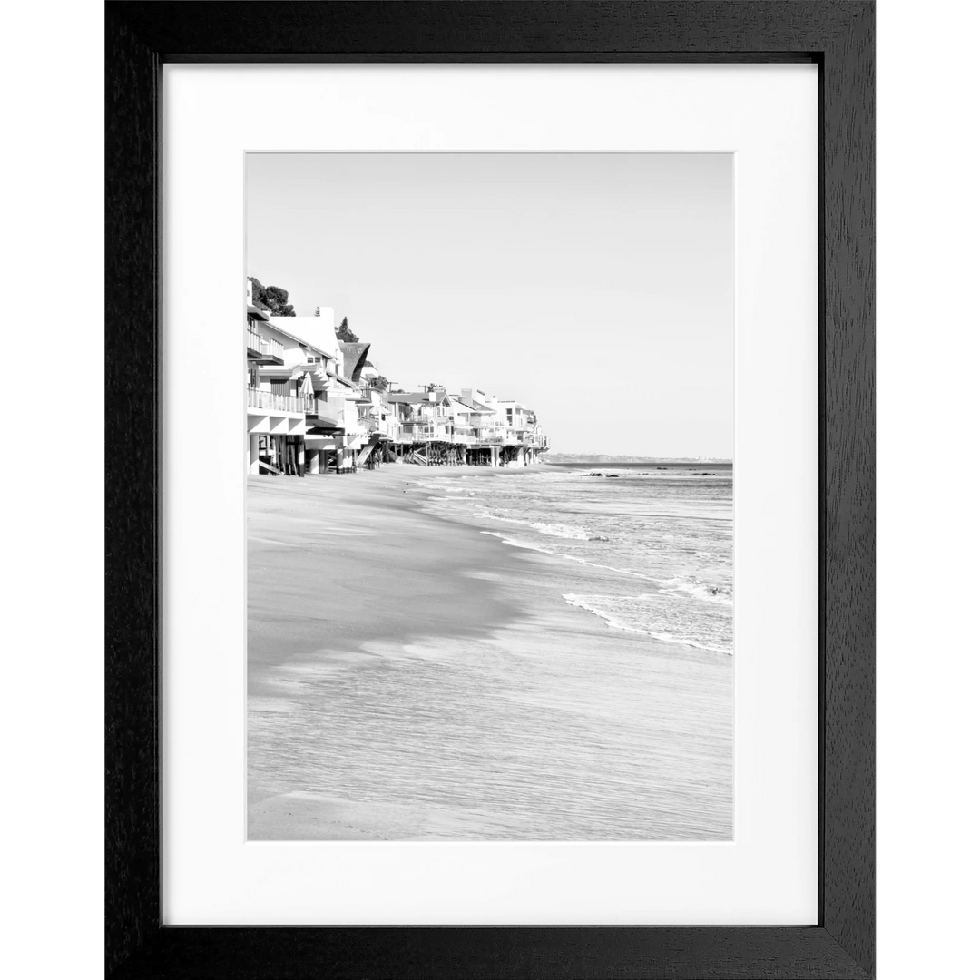 Poster Kalifornien Malibu ’Beach House’ K81 - Schwarz