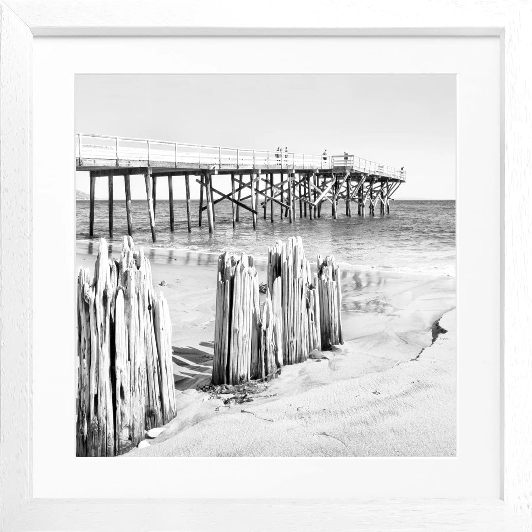 Poster Kalifornien Malibu Beach K65Q - Weiss 3cm / Motiv:
