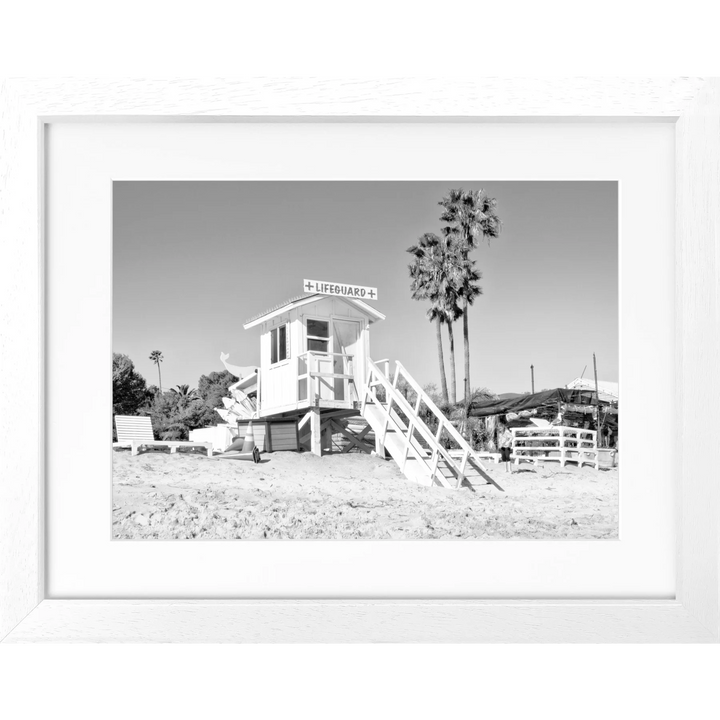 Poster Kalifornien Malibu ’Beach Lifeguard’ K72 - Weiss