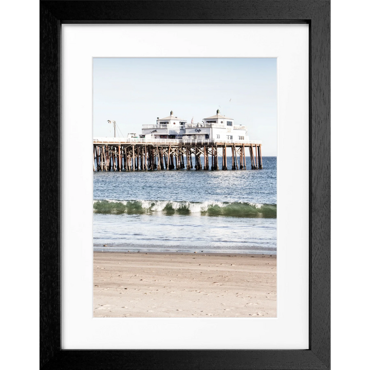 Poster Kalifornien Malibu Beach ’Pier’ K87 - Schwarz