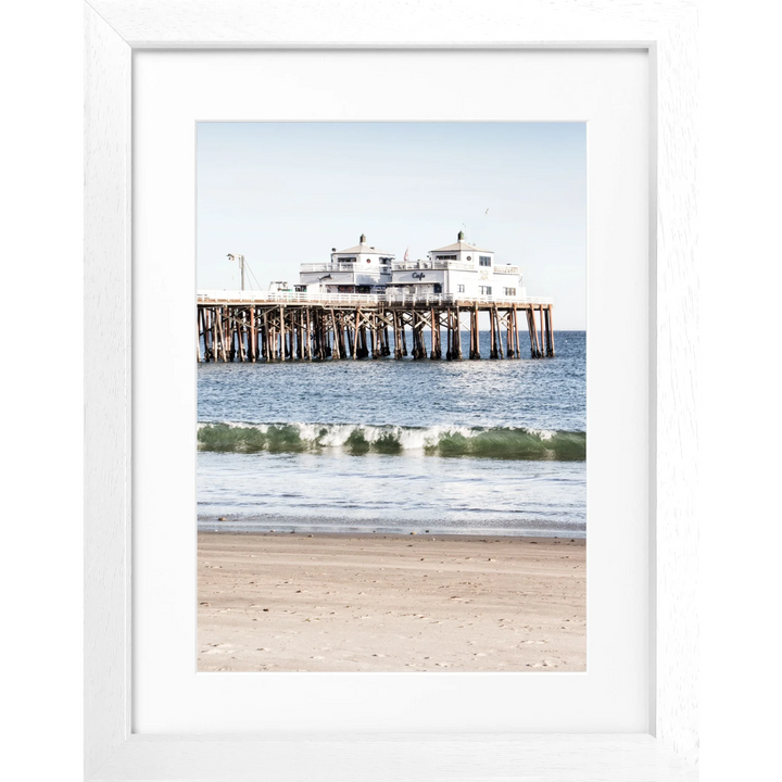 Poster Kalifornien Malibu Beach ’Pier’ K87 - Weiss 3cm