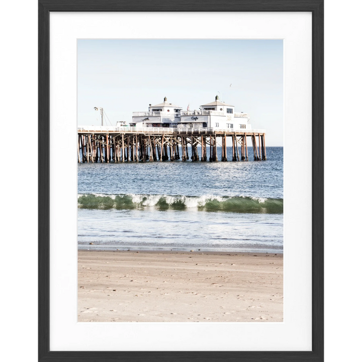 Poster Kalifornien Malibu Beach ’Pier’ K87 - Schwarz