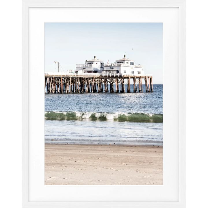 Poster Kalifornien Malibu Beach ’Pier’ K87 - Weiss