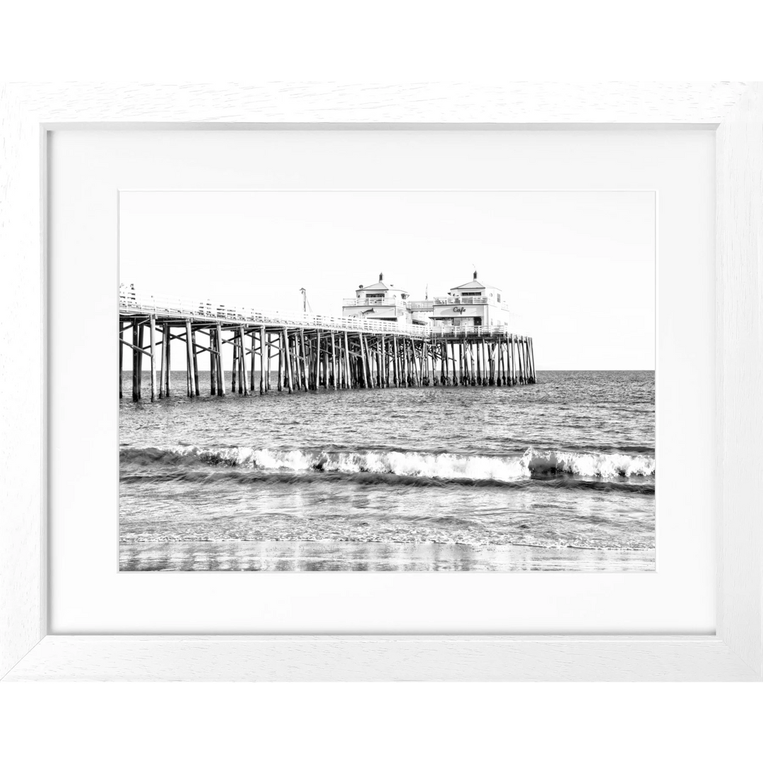Poster Kalifornien Malibu Beach ’Pier’ K88 - Weiss 3cm