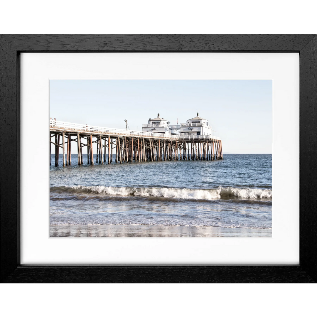 Poster Kalifornien Malibu Beach ’Pier’ K88 - Schwarz