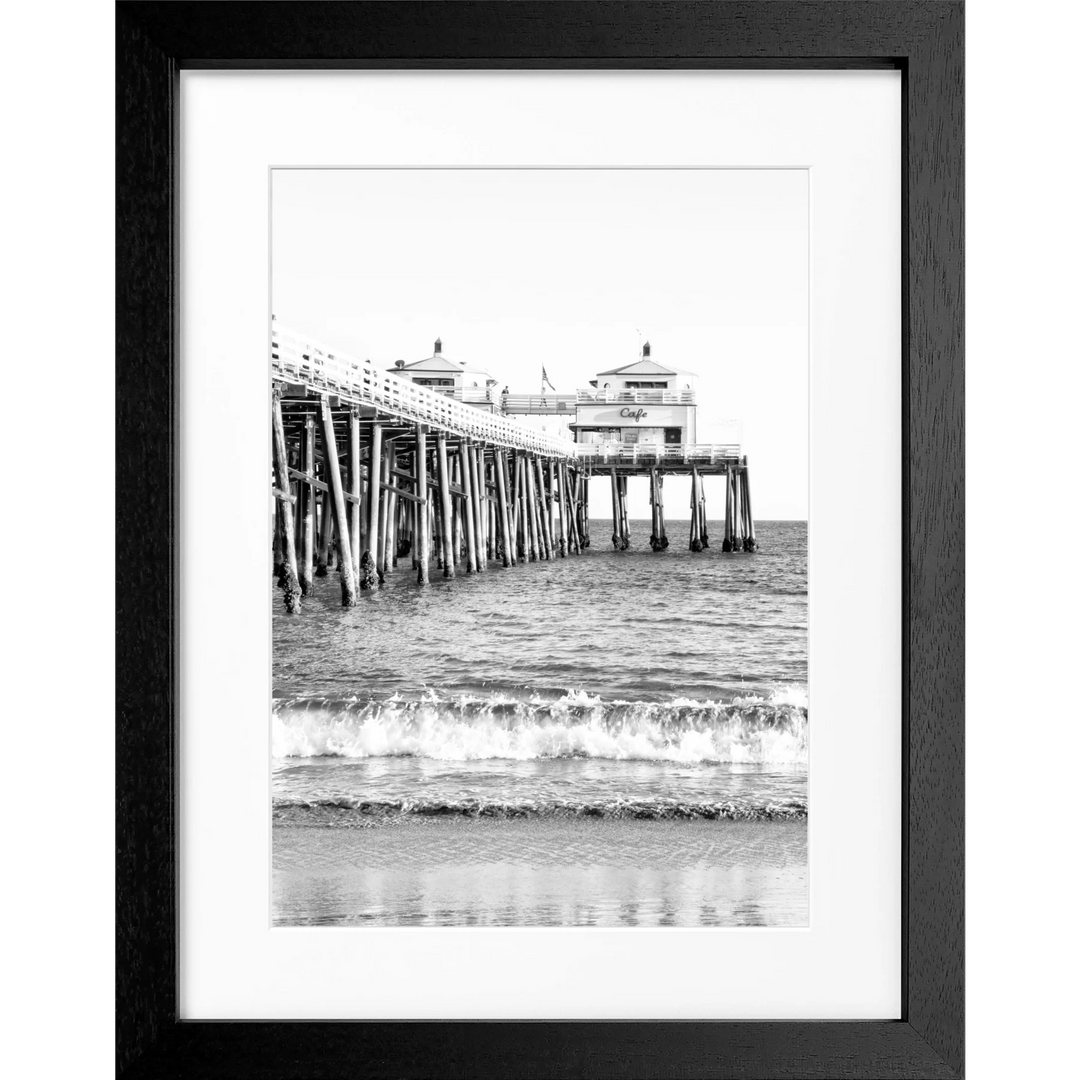 Poster Kalifornien Malibu Beach ’Pier’ K90 - Schwarz