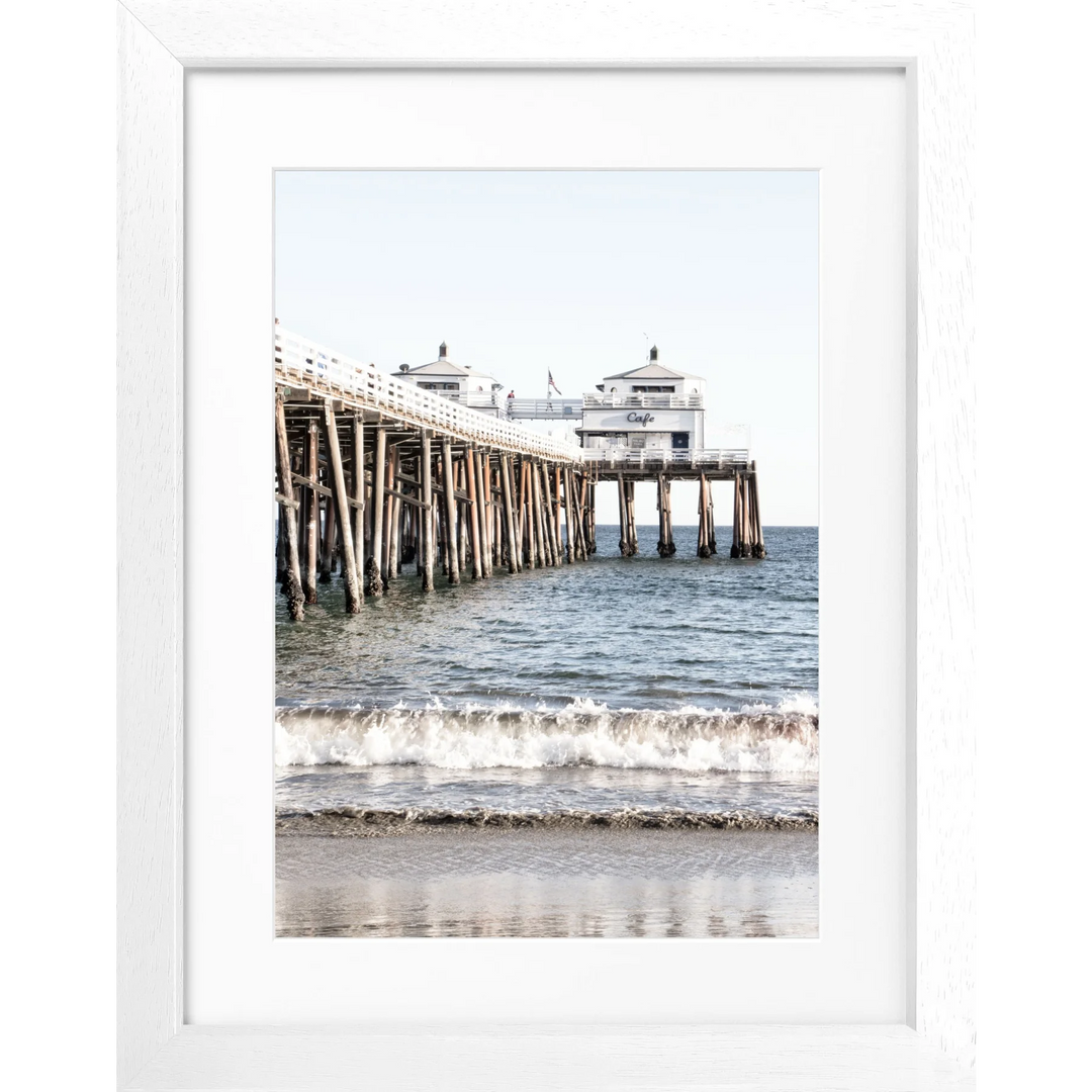 Poster Kalifornien Malibu Beach ’Pier’ K90 - Weiss 3cm