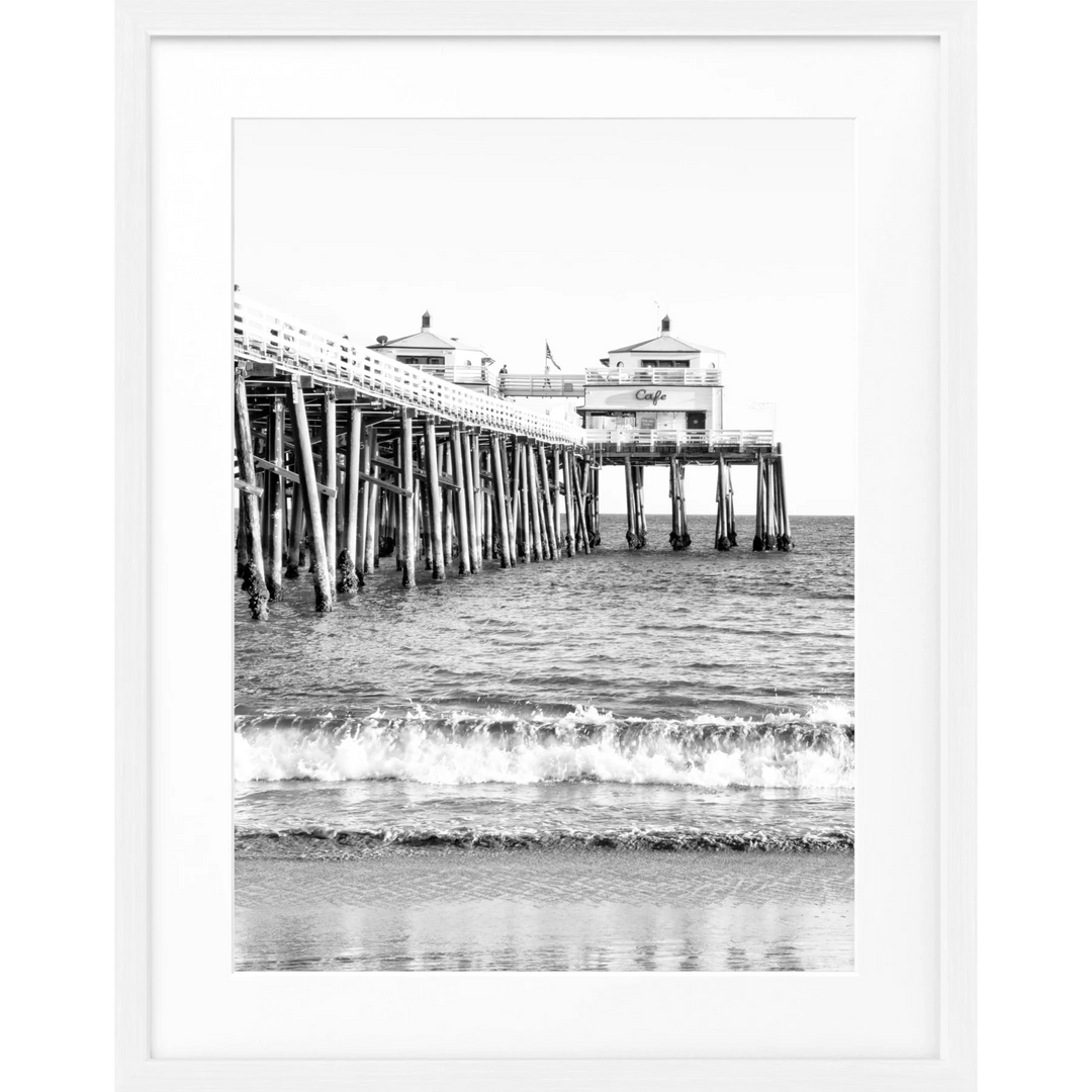 Poster Kalifornien Malibu Beach ’Pier’ K90 - Weiss