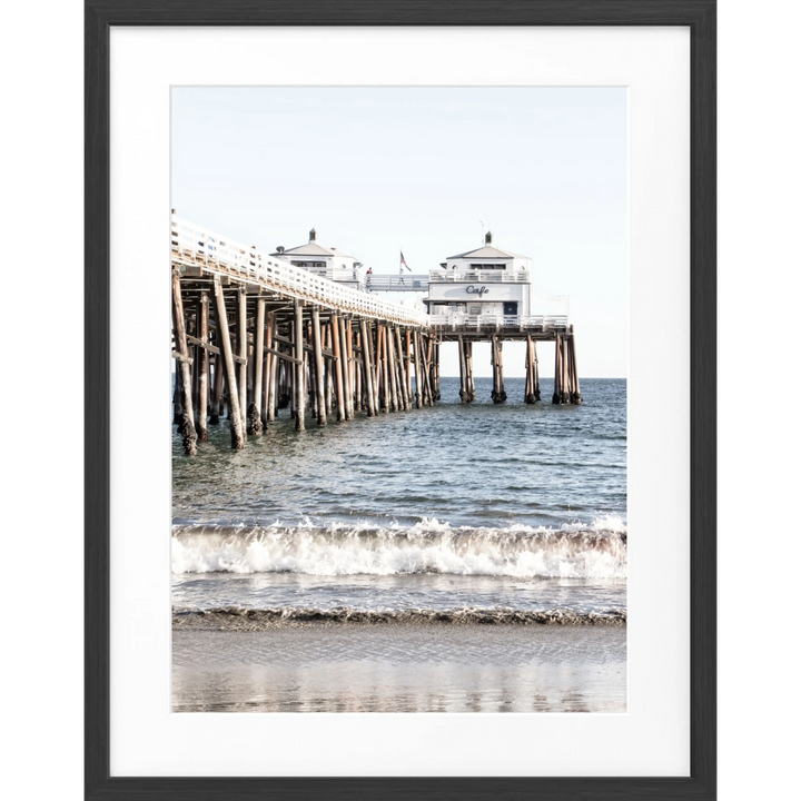 Poster Kalifornien Malibu Beach ’Pier’ K90 - Schwarz